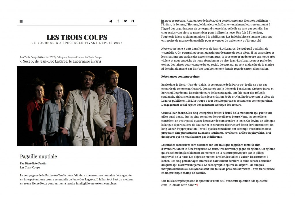 les trois coups